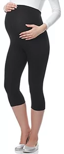 Be Mammy 3/4 Wiskozowe Legginsy Ciążowe BE-03 (Czarny, 4XL) - Legginsy - miniaturka - grafika 1
