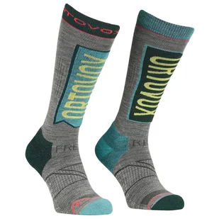 Damskie skarpety Ortovox Free Ride Long Socks W Rozmiar skarpet: 42-44 / Kolor: niebieski - Skarpetki męskie - miniaturka - grafika 1