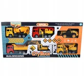 Samochody i pojazdy dla dzieci - Ciężarówka Koparka Betoniarka Dźwig Samochody Budowlane Duży Zestaw 6Szt - miniaturka - grafika 1