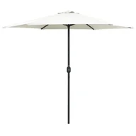 Parasole ogrodowe - vidaXL Parasol ogrodowy na słupku aluminiowym, 270x246 cm, biały 47345 - miniaturka - grafika 1