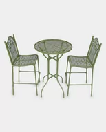 Meble ogrodowe - Komplet Mebli Ogrodowych Barowych Stolik I Krzesła Zieleń - miniaturka - grafika 1