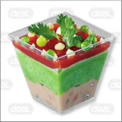 Naczynia i sztućce jednorazowe - Kubek fingerfood 200ml 7x7 cm piramida 50szt $ - miniaturka - grafika 1