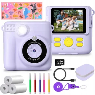 MINI APARAT DRUKARKA DRUKUŚ TERMICZNA NATYCHMIASTOWY DLA DZIECI + 3 ROLKI - Aparaty natychmiastowe MINI APARAT DRUKARKA DRUKUŚ TERMICZNA NATYCHMIASTOWY DLA DZIECI + 3 ROLKI - Aparaty natychmiastowe - miniaturka - grafika 1