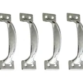 Zawiasy, okucia i inne akcesoria - Klamki łukowe - do szafek, drzwi, ekranów, do użytku wewnątrz i na zewnątrz - zestaw 4 szt., 20 cm, srebrne - miniaturka - grafika 1