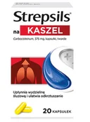 Przeziębienie i grypa - RECKITT BENCKISER POLAND S.A. Strepsils na kaszel 375 mg 20 kapsułek 3798961 - miniaturka - grafika 1