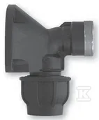 Łączniki, trójniki, kształtki - Gebo Kolano zaciskowe przyścienna Gebo Plast 25x3/4" do PE - miniaturka - grafika 1