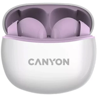 Canyon TWS-5 BT (CNS-TWS5GR) Biała/Purpurowa - Słuchawki - miniaturka - grafika 1