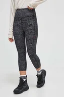 Legginsy - Icebreaker legginsy sportowe Fastray damskie kolor czarny wzorzyste - miniaturka - grafika 1