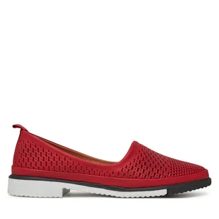 Półbuty Manitu 840138 Czerwony - Półbuty damskie - miniaturka - grafika 1