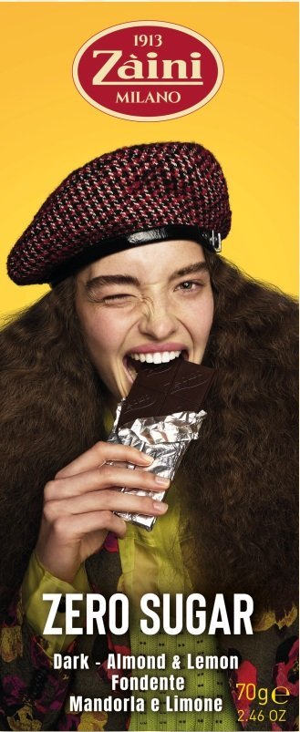 SMAKOWA CZEKOLADA GORZKA ZERO SUGAR DARK ALMOND & LEMON BEZ DODATKU CUKRU 70G