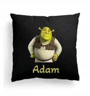 Poduszki dekoracyjne - Foto Poduszka Czarna Shrek osioł Prezent + IMIĘ 2 - miniaturka - grafika 1