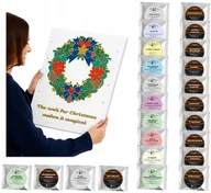 Zestawy upominkowe - Kalendarz Adwentowy z KAWĄ I HERBATĄ - 24 różne smaki herbat sypanych i kaw deserowych w saszetkach, prezent upominek na mikołaja święta dla kobiety faceta mężczyzny żony mamy dziewczyny - miniaturka - grafika 1