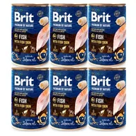 Mokra karma dla psów - Brit Premium by Nature Ryba 6 x 800 g - miniaturka - grafika 1