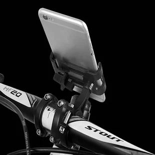 Uchwyt rowerowy Alogy Metal Bike Holder do telefonu na kierownicę na rower motor hulajnoga Czarny + Pasek bezpieczeństwa - Akcesoria rowerowe - miniaturka - grafika 9