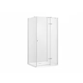Kabiny prysznicowe - BESCO PKP-90-195-B PIXA BLACK NEW kabina kwadratowa przejrzyste szkło 90 x 90 x 195prawa - miniaturka - grafika 1