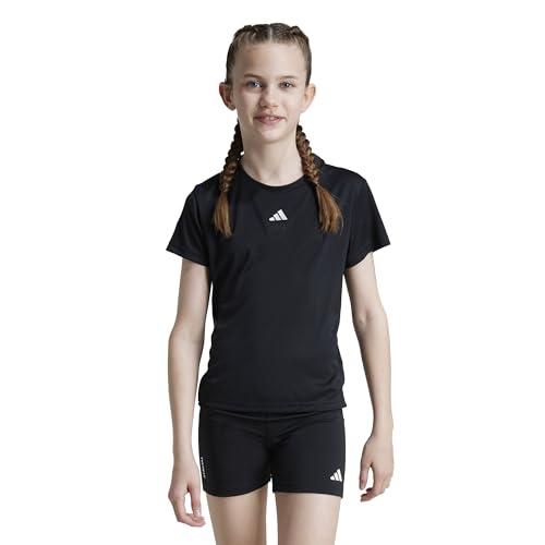 adidas Damska koszulka treningowa z logo o regularnym kroju Junior Girls, 14-15 lat czarny/biały