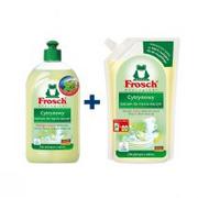 Płyny do naczyń - Frosch Płyn do mycia naczyń cytrynowy balsam + zapas Zestaw 500 ml + 1000 ml - miniaturka - grafika 1