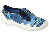 Buty dla chłopców - Kapcie trampki dziecięce chłopięce granatowe na gumki Befado 290X270-29 - miniaturka - grafika 1