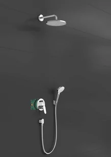 Hansgrohe Crometta S Zestaw prysznicowy podtynkowy z deszczownicą chrom 27958000 - Zestawy prysznicowe - miniaturka - grafika 1