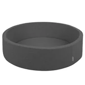 Suche baseny - KiddyMoon Suchy basen okrągły z piłeczkami 7cm 120x30 ciemnoszary: szary-biały-turkus 120x30/BEZkulek - miniaturka - grafika 1