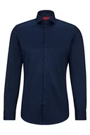 Koszule męskie - HUGO Męska koszula Kason Slim-Fit z lekkiej bawełny twill, Navy413., 45 - miniaturka - grafika 1
