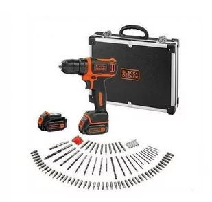 BLACK+DECKER WIERTARKO-WKRĘTARKA 10,8V + AKCESORIA 100 elem. - Wiertarki - miniaturka - grafika 1