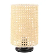 Lampy stojące - Lampa stołowa BOHO LOW BLACK rattan naturalny - miniaturka - grafika 1