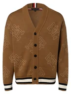 Swetry męskie - Tommy Hilfiger - Kardigan męski, beżowy|brązowy - miniaturka - grafika 1
