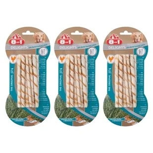 Przysmak dla psa 8IN1 Delights Pro Dental Twisted Sticks (30 szt.) 3 x 55 g - Przysmaki dla psów - miniaturka - grafika 1