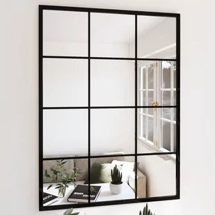 vidaXL Lustro ścienne, 80 x 60 cm, metal - Lustra - miniaturka - grafika 1
