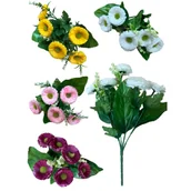 Sztuczne kwiaty - Bukiet margaretek 27 cm mix - miniaturka - grafika 1