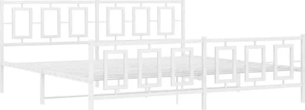 Elior Białe metalowe loftowe łóżko małżeńskie 200x200 cm - Esenti