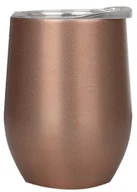 Kubki termiczne - Kubek termiczny do picia yerba mate kawy herbaty z zamykaną pokrywką różowe złoto 350ml - miniaturka - grafika 1