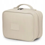 Kosmetyczki, organizery i kuferki - PUCCINI Kosmetyczka Damska Podróżna Rozkładana z Haczykiem Beżowa QML016-6A - miniaturka - grafika 1