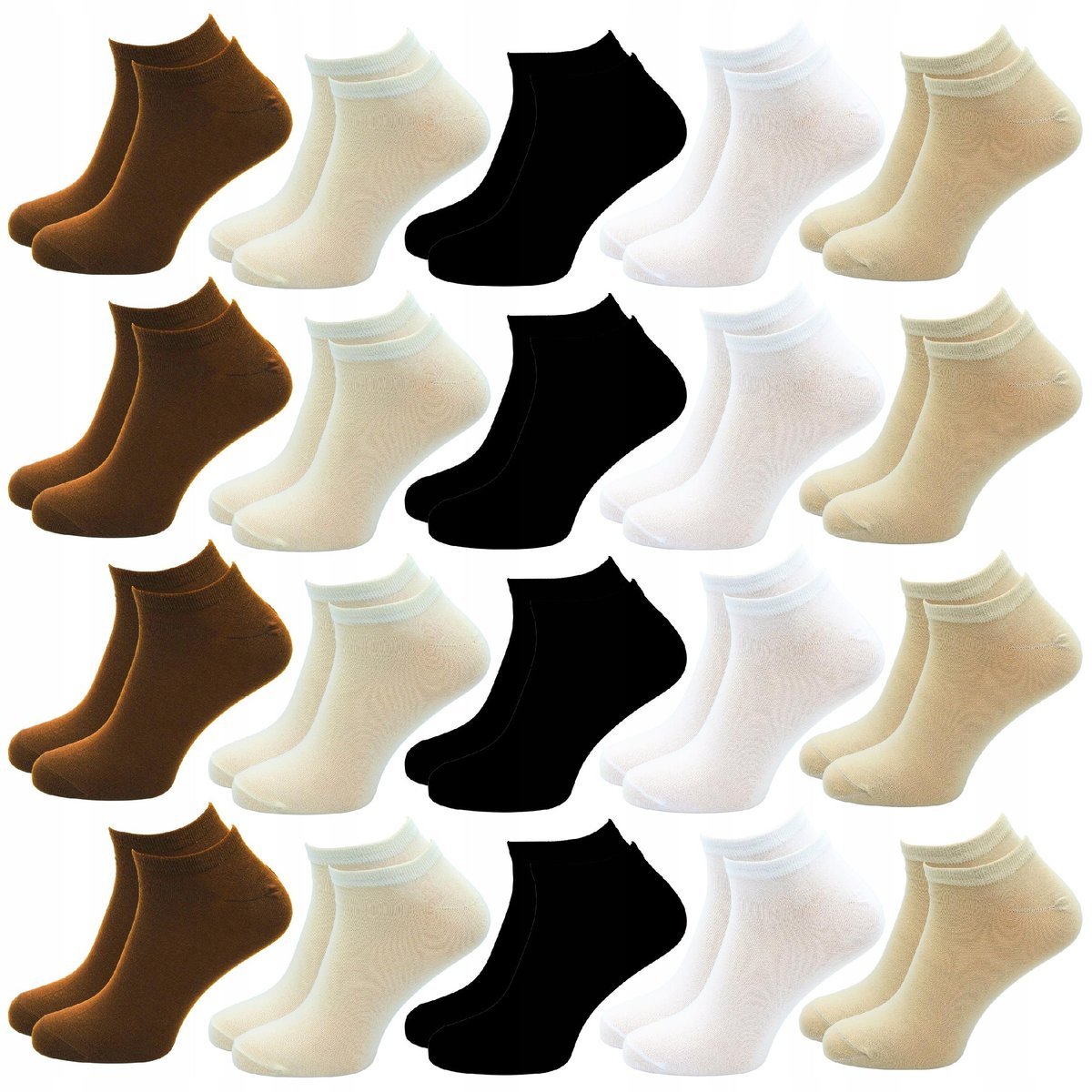 20 PAR STOPKI MĘSKIE SKARPETY 44-46 KLASYCZNE BAMBUSOWE NISKIE SKARPETKI