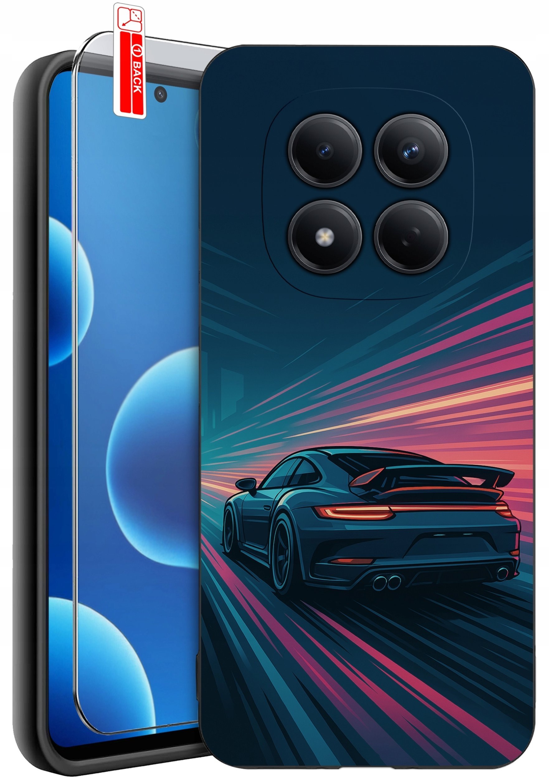 krainaGSM ETUI do Xiaomi Redmi Note 15 Pro 4G WZORY SILIKONOWE MATT CASE + SZKŁO