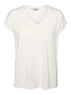 Koszulki i topy damskie - VERO MODA Damska koszulka Vmava Ss V-Neck Tee VMA Noos, śnieżna biel/, S - miniaturka - grafika 1