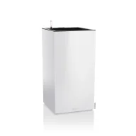 Donice - Donica Lechuza CANTO Premium Kolumna 40 LED biały połysk - miniaturka - grafika 1