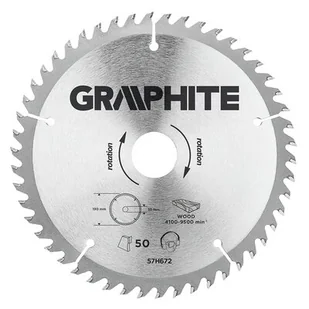 Graphite tarcza do drewna 190mm 50 zębów widia 57H672 - Tarcze do pił - miniaturka - grafika 1