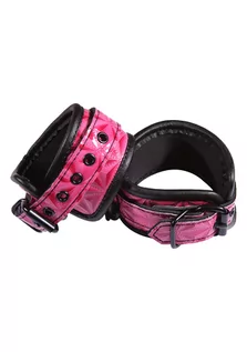 Akcesoria BDSM - Sinful Ankle Cuffs Pink - grafika 1