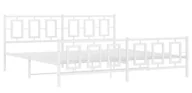Łóżka - Białe metalowe loftowe łóżko małżeńskie 200x200 cm Nolia - miniaturka - grafika 1