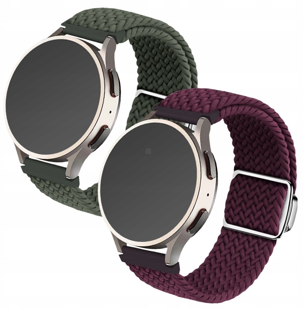 4kom.pl Zestaw: 2x pasek ChronSmarta do Samsung Galaxy Watch 4 5 6 7 40mm 42mm 46mm Classic Pro
