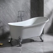 Wanny - INDES Wanna Biała wanna wolnostojąca RETRO 170cm - miniaturka - grafika 1