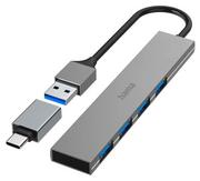 Huby USB - Hama Hub Premium USB 3.2 4 x USB-A, Ultra Slim - miniaturka - grafika 1