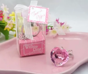 Kemiś Brelok, diamentowe serce, różowy - Wieszaki i stojaki - miniaturka - grafika 1