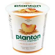 Kefiry, jogurty, maślanki - Planton Peach & Grains Vegangurt z orzechów nerkowca 150 g - miniaturka - grafika 1