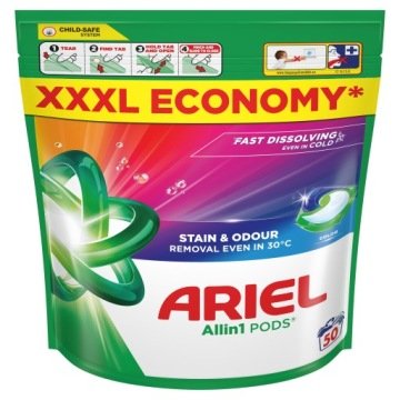 Ariel ALL-IN-1PODS Kapsułki do prania Kolorowych tkanin Color 50 szt. 910 g
