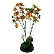Sztuczne kwiaty - Liść 56 cm duża biała sztuczna orchidea w doniczce ceramicznej, materiały mieszane - miniaturka - grafika 1