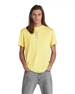 Koszulki męskie - G-STAR RAW Męski t-shirt Lash Back Gr R T, Żółty (Lemonade 336-504), S - miniaturka - grafika 1