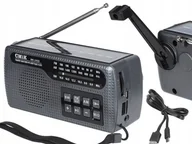 Powerbanki - Radio Solarne Alarm z Korbką Logilink Dynamo Latarka Led Powerbank Usb Sos - miniaturka - grafika 1